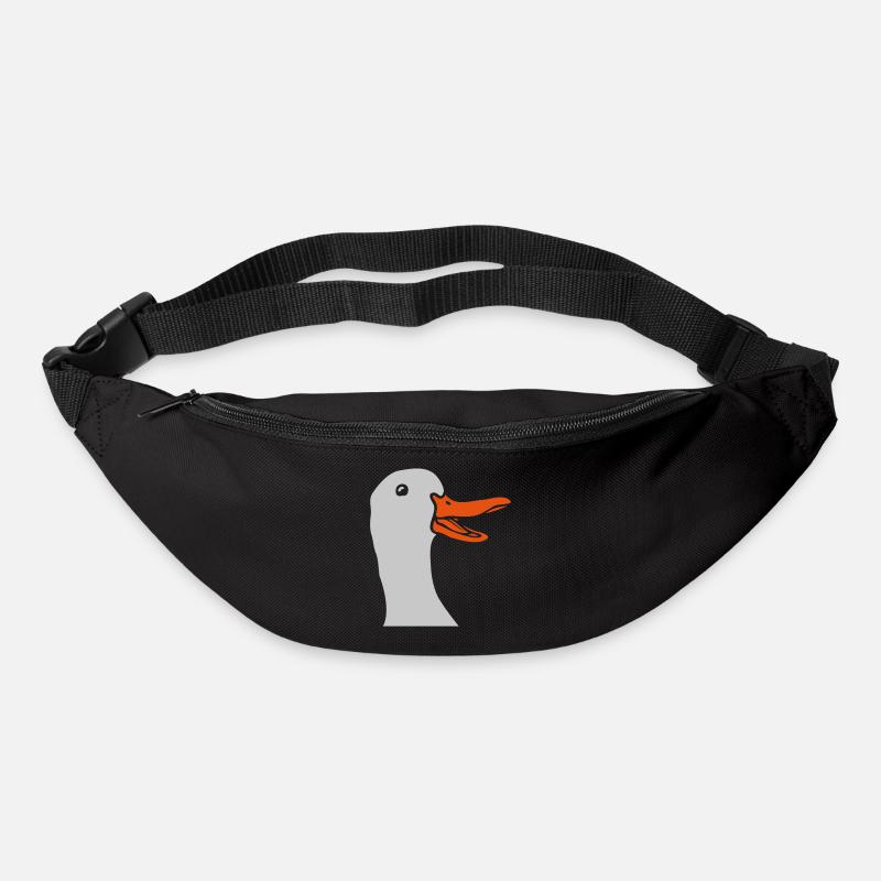 Lustige Comic Gans Kopf - Gürteltasche - Schwarz