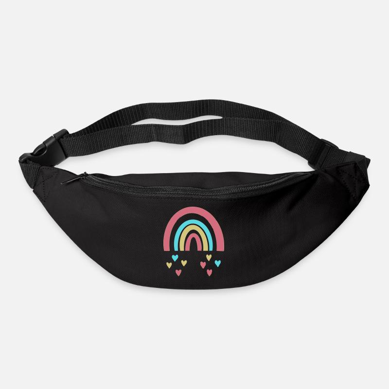 Regenbogen - Gürteltasche - Schwarz