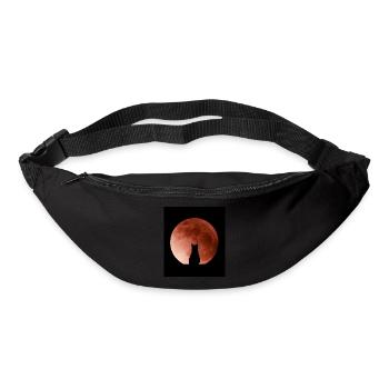 Cat admiring the Moon - Bum bag - black - Front