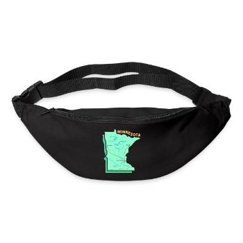 Karte von Minnesota Design für stolze Minnesotaner - Gürteltasche - Schwarz - Vorne