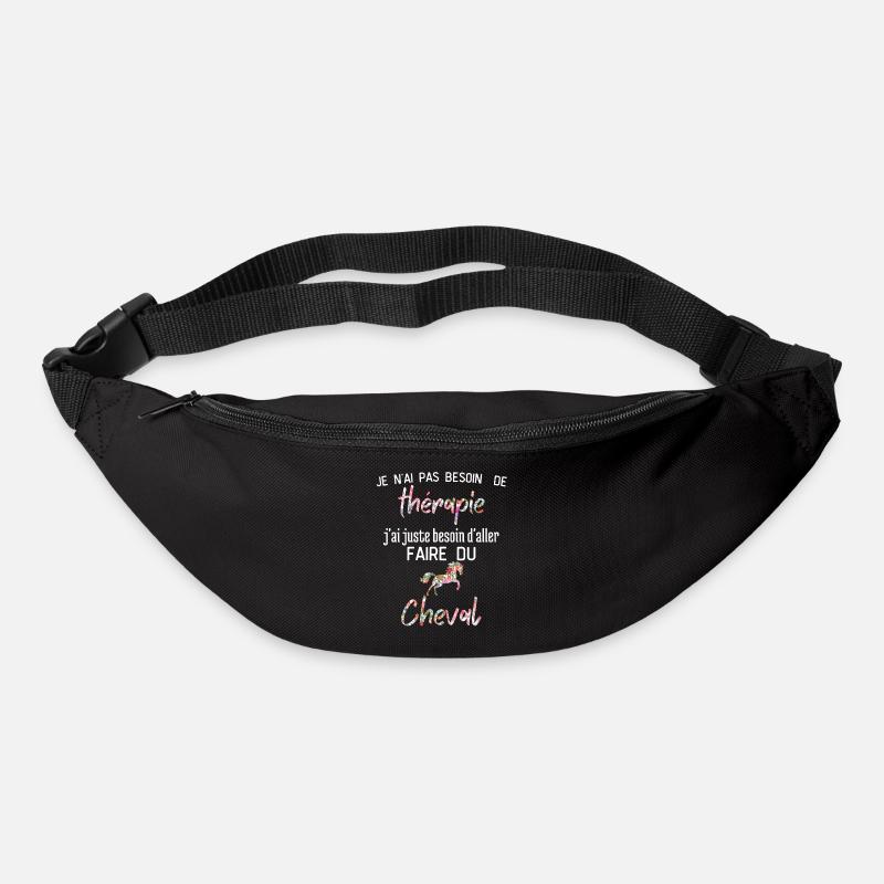 Thérapie Cheval - Sac banane - noir
