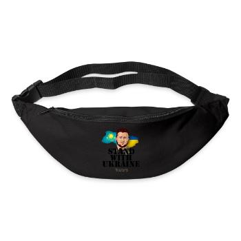 Ukraine Kasachstan Unterstützer Merch - Gürteltasche - Schwarz - Vorne
