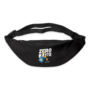 zero waste, there is no planet b, earth, climate c - Sac banane - noir - Devant