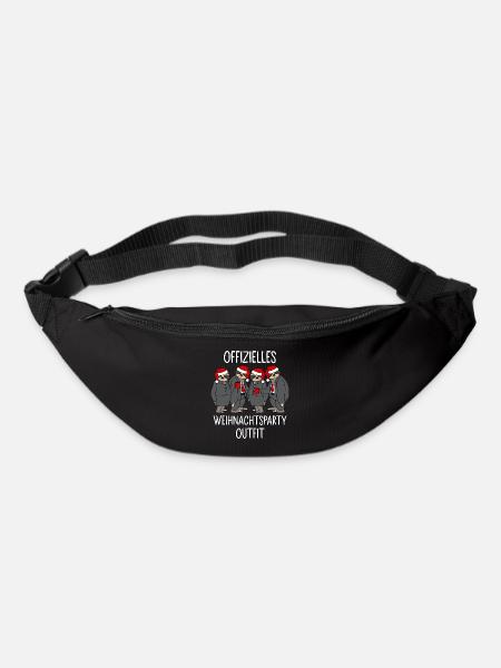 Offizielles Weihnachtsparty 2025 Outfit Faultiere - Gürteltasche - Schwarz