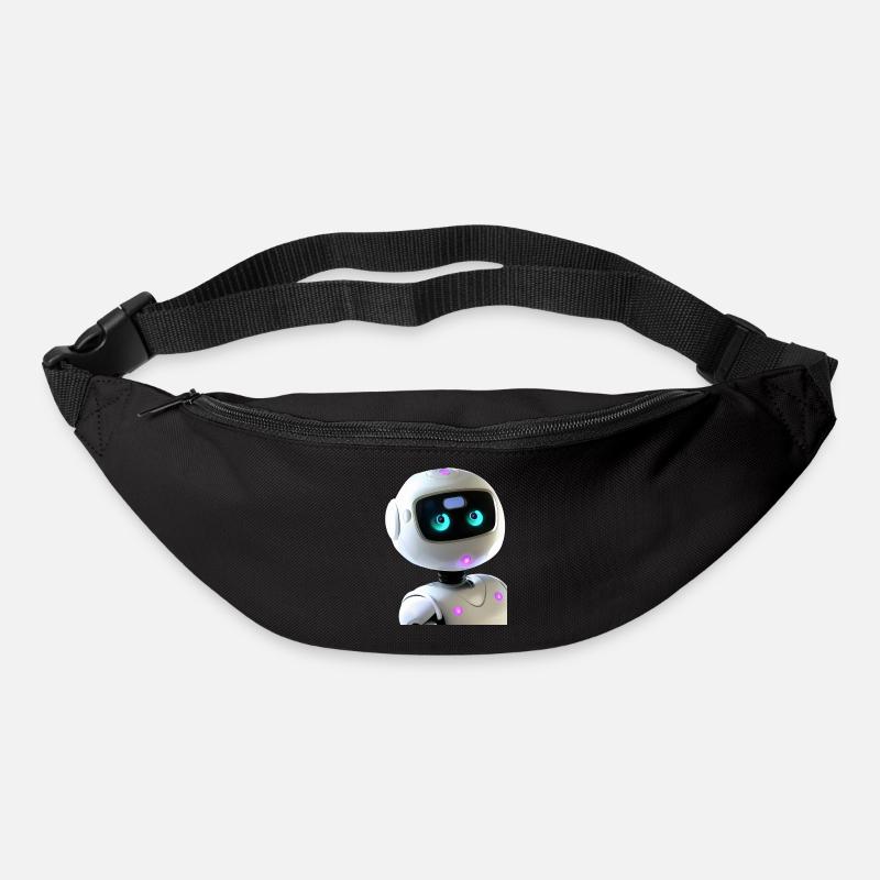 Futuristischer humanoider Roboter - Gürteltasche - Schwarz