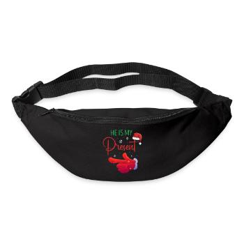He Is My Cute Christmas Couples Designs - Bum bag - black - Front
