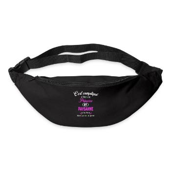 c'est compliqué princesse et paysanne - Sac banane - noir - Devant