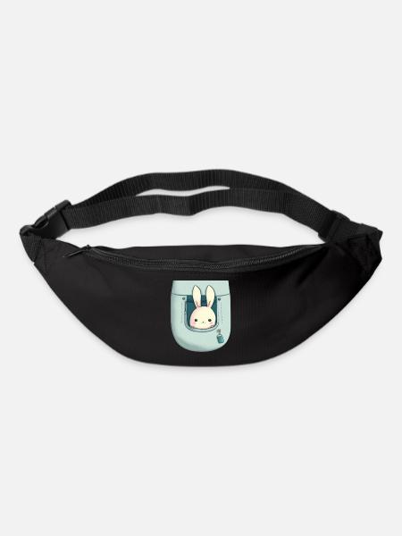 Kawaii Kaninchen! - Gürteltasche - Schwarz
