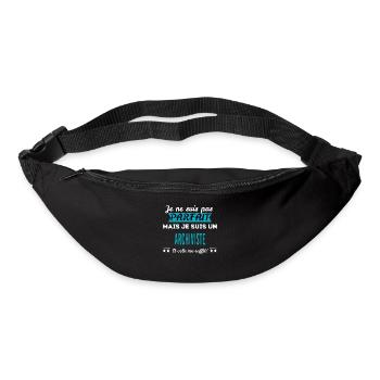 Je ne suis pas parfait ARCHIVISTE - Sac banane - noir - Devant