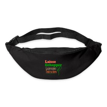 laisse échapper la pression tout va bien - Sac banane - noir - Devant
