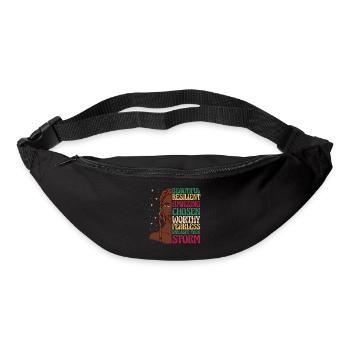 African American Afro Heritage Girl Quote - Bum bag - black - Front