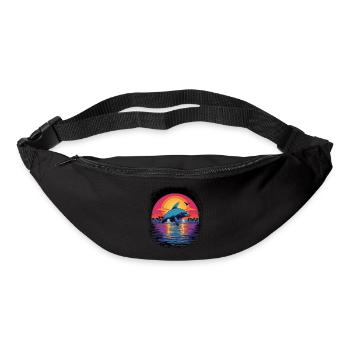 present bass fishing tshirts art present idea - Gürteltasche - Schwarz - Vorne