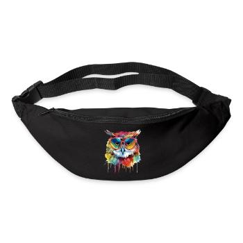 Hacko le hibou - Sac banane - noir - Devant