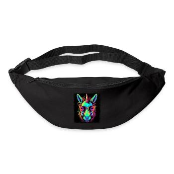 Horned Dabbing Unicorn Gift Idea Geek B Day Gift - Sac banane - noir - Devant