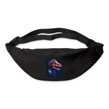Super idée présente brachiosaure heureux - Sac banane - noir - Devant