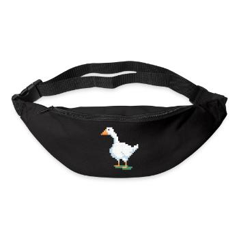 A pixelated duck - Bum bag - black - Front