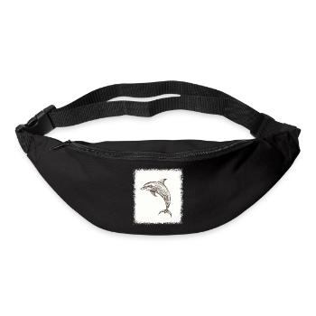 bday marine life birthday awesome fisherman - Gürteltasche - Schwarz - Vorne