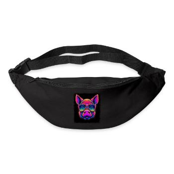 funny sayings pork mammal barbecue cute guinea pig - Bum bag - black - Front
