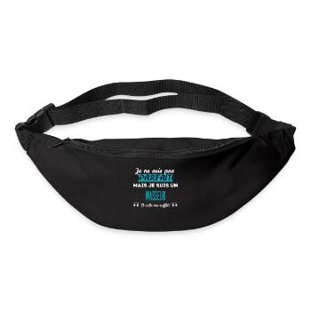 Je ne suis pas parfait MASSEUR - Sac banane - noir - Devant