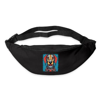 Chien chiens beagle cadeaux beagle père cadeau - Sac banane - noir - Devant