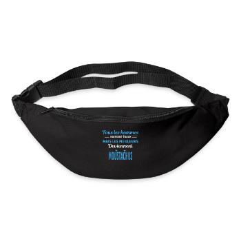 tous les hommes naissent égaux Moustachus - Sac banane - noir - Devant