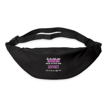 Je ne suis pas parfaite saxophoniste - Sac banane - noir - Devant