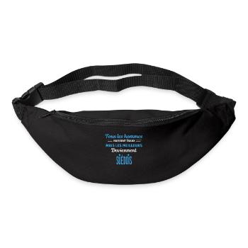 tous les hommes naissent égaux Suédois - Sac banane - noir - Devant