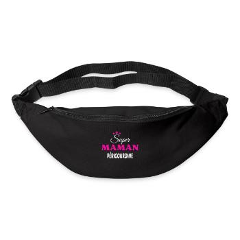 Super maman Périgourdine citation - Sac banane - noir - Devant