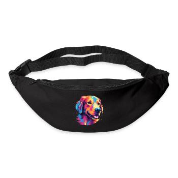 Golden Retriever Dog Portrait pop art - Bum bag - black - Front