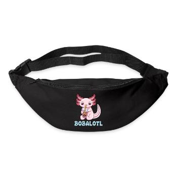 Bobalotl Pun Design for Axolotl Lovers - Bum bag - black - Front
