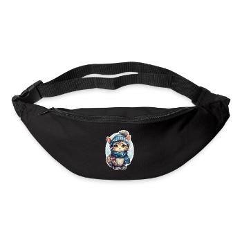 Cat in winter - Bum bag - black - Front