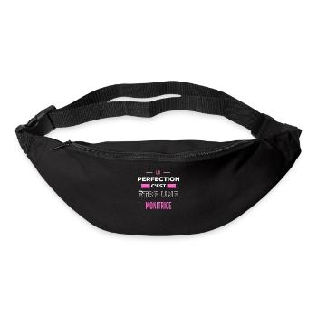 La perfection, c'est être une monitrice - Sac banane - noir - Devant