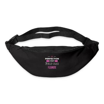 La perfection, c'est être une fleuriste - Sac banane - noir - Devant