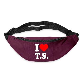 I love ts - Sac banane - bordeaux  - Devant