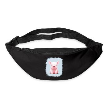 bacon barnyard gift animal lovers funny quote - Gürteltasche - Schwarz - Vorne