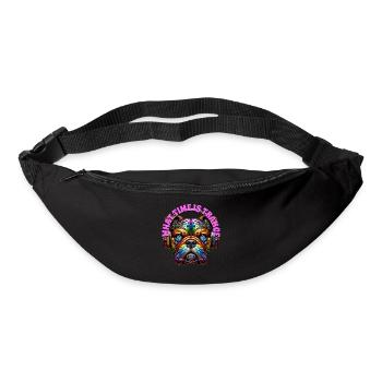 WHAT TIME IS TRANCE - Cool Bulldog with Headphones - Bum bag - black - Front