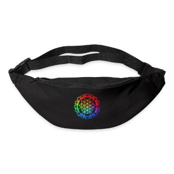 Fleur de lotus - symbole de sérénité et de beauté - Sac banane - noir - Devant