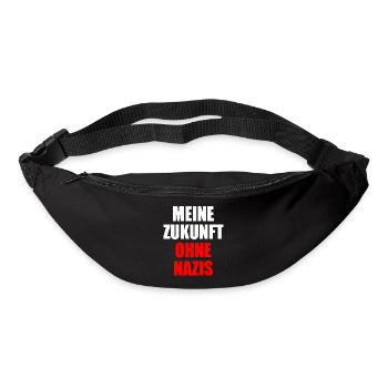 Meine zukunft ohne nazis - Gürteltasche - Schwarz - Vorne