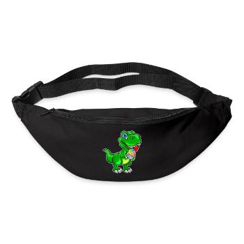 Dino with Cupcake Muffin colorful - Bum bag - black - Front