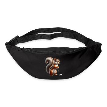 Golfer, Squirrel, Nuts, Animal Lover - Bum bag - black - Front
