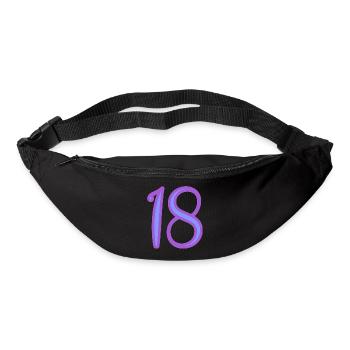18. 18 YEARS OLD. 18th ANNIVERSARY. BIRTHDAY 18 YEARS. - Bum bag - black - Front
