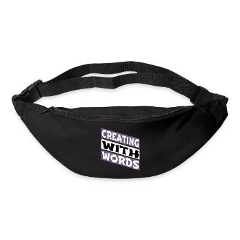 sayings writing writing techniques - Bum bag - black - Front