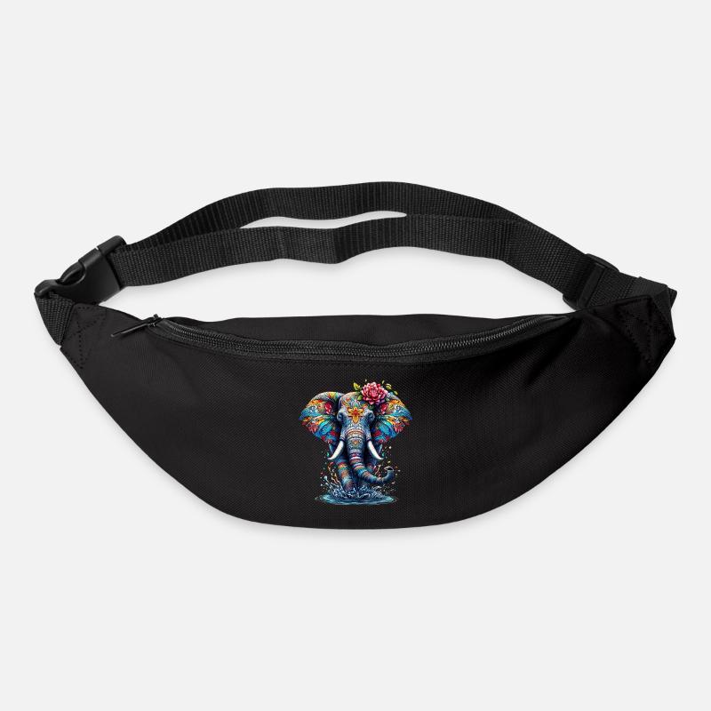 Elefant - Gürteltasche - Schwarz