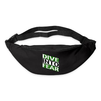 funny sayings bungee jumping courage mindset - Bum bag - black - Front
