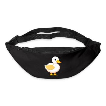 Mignon bébé canard oie - Sac banane - noir - Devant