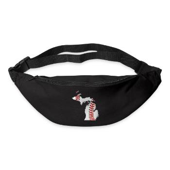 Michigan (United States) | real baseball | Map - Bum bag - black - Front