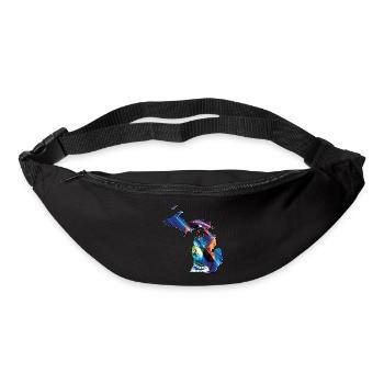 Michigan (United States) | Real Flag | Flag Map - Bum bag - black - Front