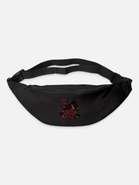 Art abstrait - Sac banane - noir
