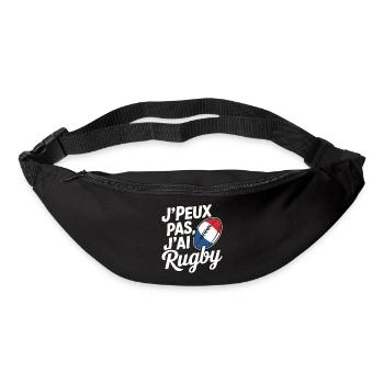 J'peux pas, j'ai rugby - Sac banane - noir - Devant
