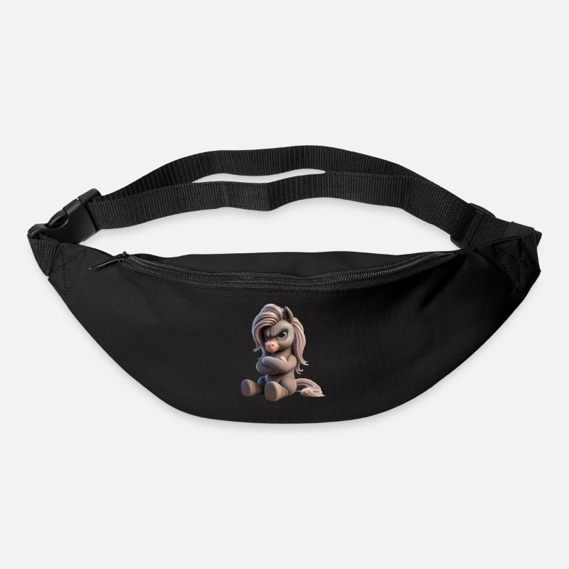 Poney grim 1 - Sac banane - noir